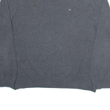 TOMMY HILFIGER Mens Jumper Grey V-Neck Tight Knit XL