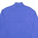 POLO RALPH LAUREN Mens Jumper Blue 1/4 Zip Tight Knit L