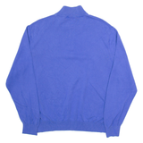 POLO RALPH LAUREN Mens Jumper Blue 1/4 Zip Tight Knit L