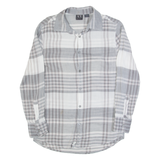ARMANI EXCHANGE Mens Shirt Grey Check Long Sleeve S