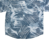 HAPPY LIFE Mens Shirt Blue Crazy Pattern M