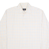 HUGO BOSS Mens Shirt Cream Check Long Sleeve XL