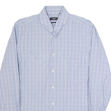 HUGO BOSS Slim Fit Mens Shirt Blue Check Long Sleeve M