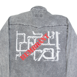VIZENZIO Mens Denim Shirt Grey 90s Long Sleeve XL
