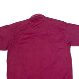 PRIORITY Mens Plain Shirt Maroon 90s XL