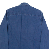 ARMANI EXCHANGE Casual Fitted Mens Plain Shirt Blue Long Sleeve S