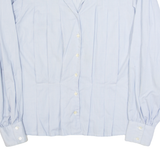 KUNZEL Womens Shirt Blue Striped Long Sleeve M