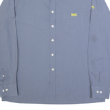 LONSDALE Mens Plain Shirt Grey Long Sleeve L