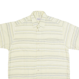 VINCI Mens Shirt Beige 90s Striped L