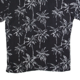 JACK & JONES Mens Hawaiian Shirt Black Floral M
