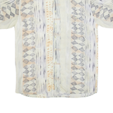 CALL UP Mens Shirt Beige 90s Striped M