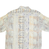 CALL UP Mens Shirt Beige 90s Striped M