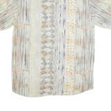 CALL UP Mens Shirt Beige 90s Striped M