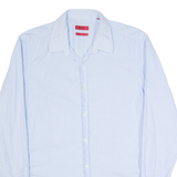 HUGO BOSS Slim Fit Mens Shirt Blue Striped Long Sleeve M