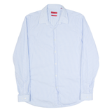 HUGO BOSS Slim Fit Mens Shirt Blue Striped Long Sleeve M
