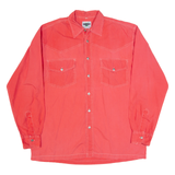 FAR HORIZON Mens Plain Shirt Pink 90s Long Sleeve L