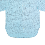 CLAUDIO Egyptian Mens Shirt Blue 90s Crazy Pattern L