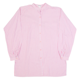 SPENGLER MODE Mens Shirt Pink 90s Striped Long Sleeve M