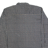 TALK OF THE TOWN Mens Shirt Black 90s Check Long Sleeve L