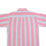 DENVER HAYES Mens Shirt Pink 90s Striped L