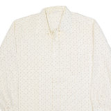 Mens Shirt Cream 90s Striped Long Sleeve M