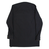 KEZEM Tunic Mens Plain Shirt Black Long Sleeve M