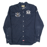 LA MARTINA Mens Plain Shirt Blue Long Sleeve XL