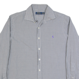 POLO RALPH LAUREN Mens Shirt Black Gingham Long Sleeve L