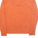 NAUTICA Mens Jumper Orange 1/4 Zip Tight Knit L