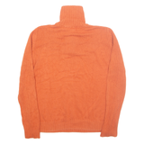 NAUTICA Mens Jumper Orange 1/4 Zip Tight Knit L