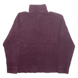 POLO RALPH LAUREN Mens Jumper Purple 1/4 Zip Tight Knit M