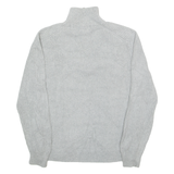 CALVIN KLEIN Mens Jumper Grey 1/4 Zip Tight Knit M