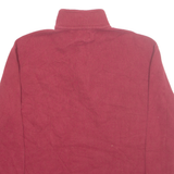 POLO RALPH LAUREN Mens Jumper Red 1/4 Zip Tight Knit M