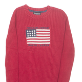 POLO SPORT RALPH LAUREN Womens Jumper Red Tight Knit S