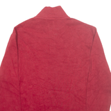 POLO RALPH LAUREN Mens Jumper Red 1/4 Zip Tight Knit M