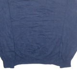 NAUTICA Mens Jumper Blue V-Neck Tight Knit L