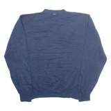 NAUTICA Mens Jumper Blue V-Neck Tight Knit L