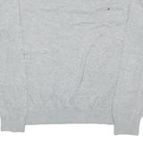 TOMMY HILFIGER Mens Jumper Grey V-Neck Tight Knit L