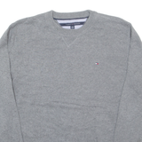 TOMMY HILFIGER Mens Jumper Grey Tight Knit XL