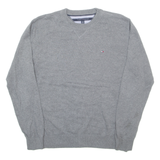 TOMMY HILFIGER Mens Jumper Grey Tight Knit XL