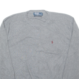 POLO RALPH LAUREN Mens Jumper Grey Tight Knit XL