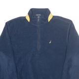 NAUTICA Mens Fleece Blue 1/4 Zip XL