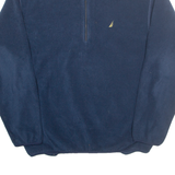 NAUTICA Mens Fleece Blue 1/4 Zip XL
