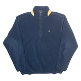 NAUTICA Mens Fleece Blue 1/4 Zip XL