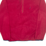 NAUTICA Mens Fleece Red 1/4 Zip M