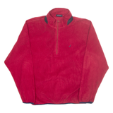 NAUTICA Mens Fleece Red 1/4 Zip M