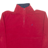 NAUTICA Mens Fleece Red 1/4 Zip XL