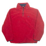 NAUTICA Mens Fleece Red 1/4 Zip L
