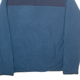 THE NORTH FACE Mens Fleece Blue Button Neck L
