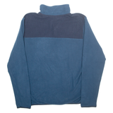 THE NORTH FACE Mens Fleece Blue Button Neck L